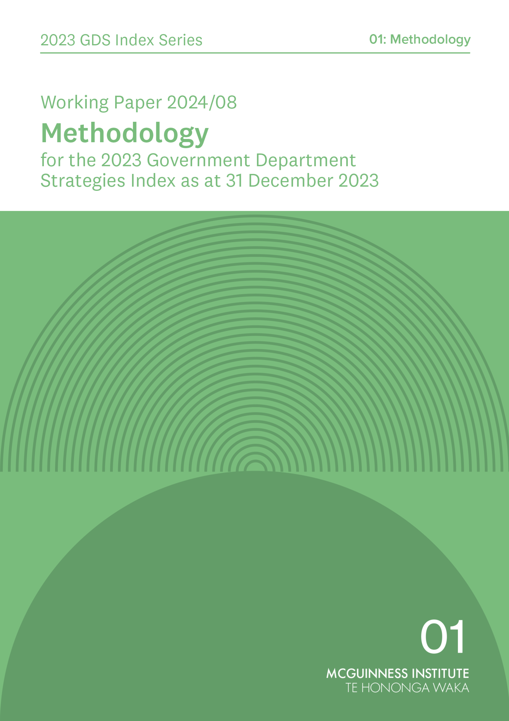 Working Paper 2024/08 – Methodology for the 2023 Government Department Strategies Index 